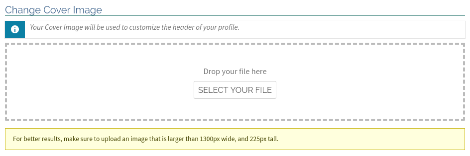 Member Cover Image Upload