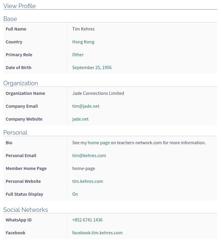 Account Profile View