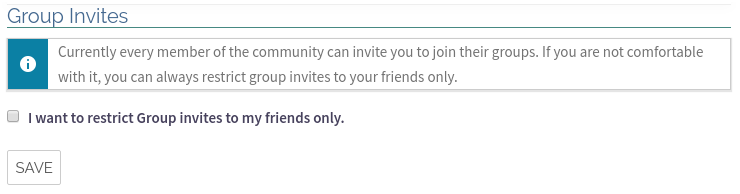Member Settings Edit Group