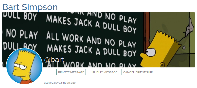 Member Profile Header Bart