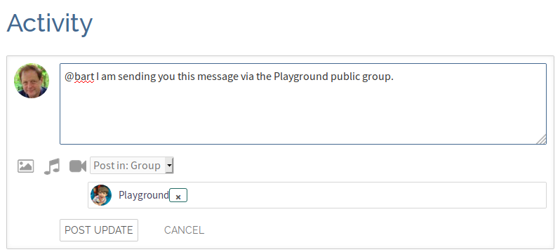 Member Group Public Message
